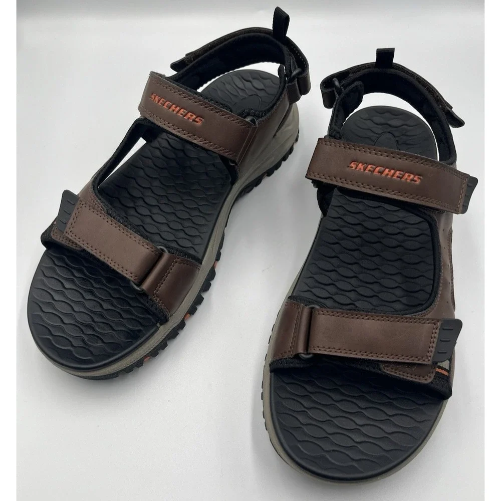 Skechers 205139 BRBK Prewitt Sandals Mens 13 Brown Trail Hiking Comfort